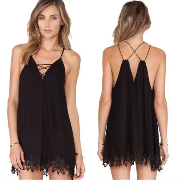 Free People Wicked Spell Dress or Tunic Top Black - Picture 10 of 10